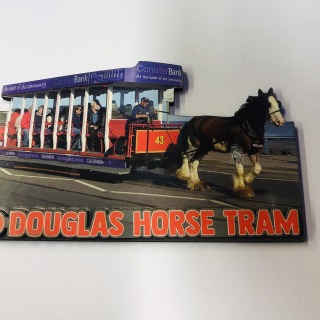 Wooden horse tram magnet