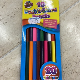 10 double ended pencil crayons