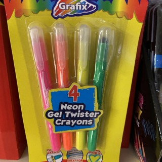 4 Neon Gel twister pens