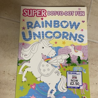 Rainbow Unicorns Dot to Dot book