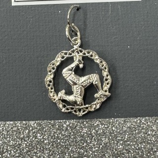 Sterling silver 3 leg in celtic circle charm