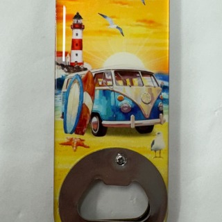 Fridge magnet surfboard bottle opener