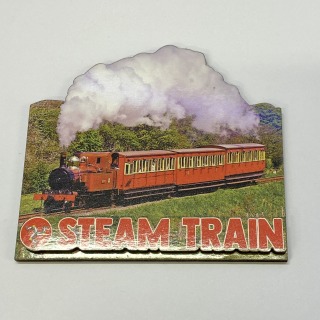 Wooden train magnet