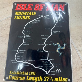 Metal Sign IOM Mountain course Black