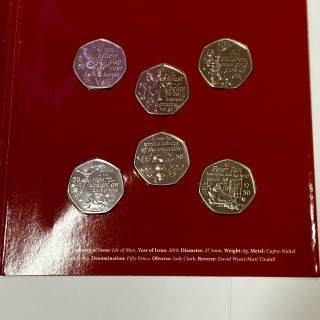 2019 Peter Pan 50p coin set
