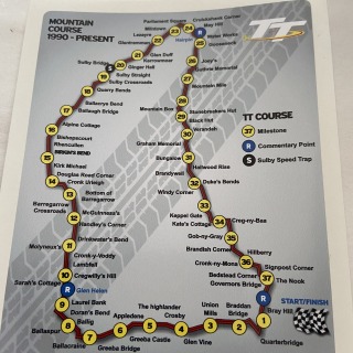 Map of TT course sticker
