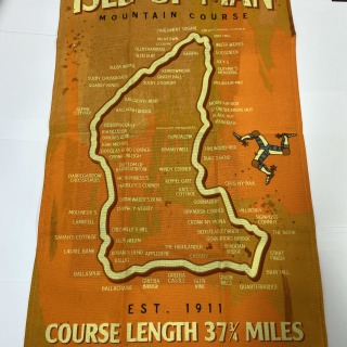 Map of TT Course tea towel